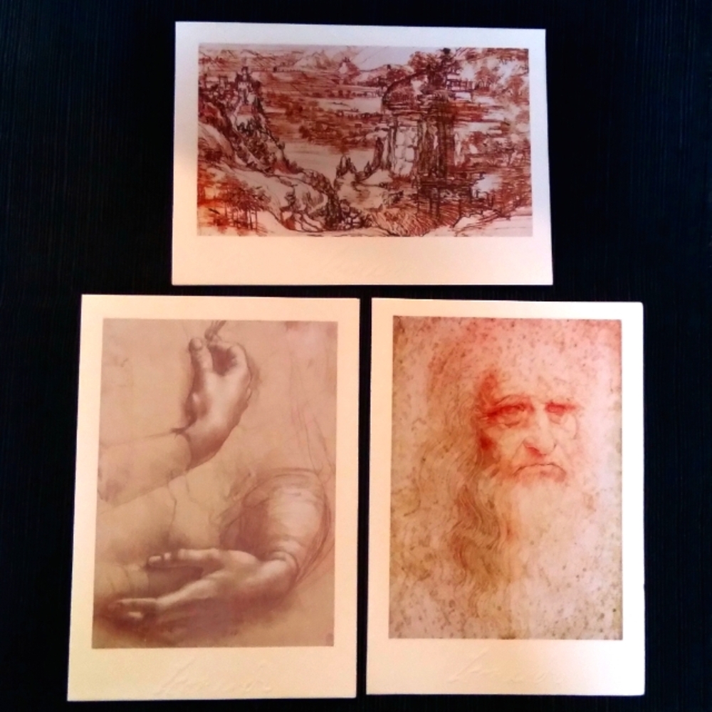 30 Note/Greeting Cards w/Envelopes Leonardo da Vinci